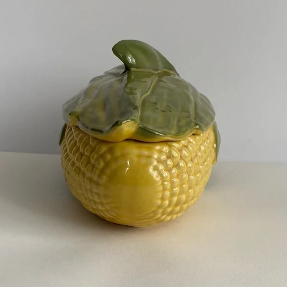 Shawnee USA Corn King Vintage Green and Yellow Corn Shaped Ceramic Dish 74 - Picture 2 of 10
